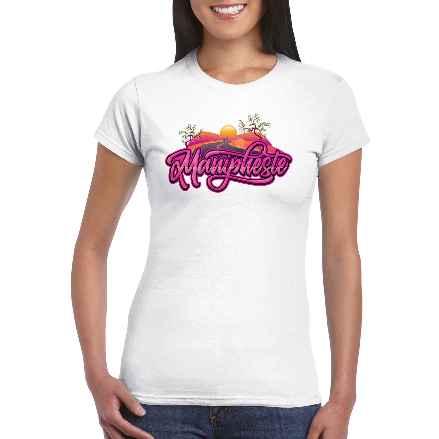 Manipheste Pink Logo T-Shirt (Womens)