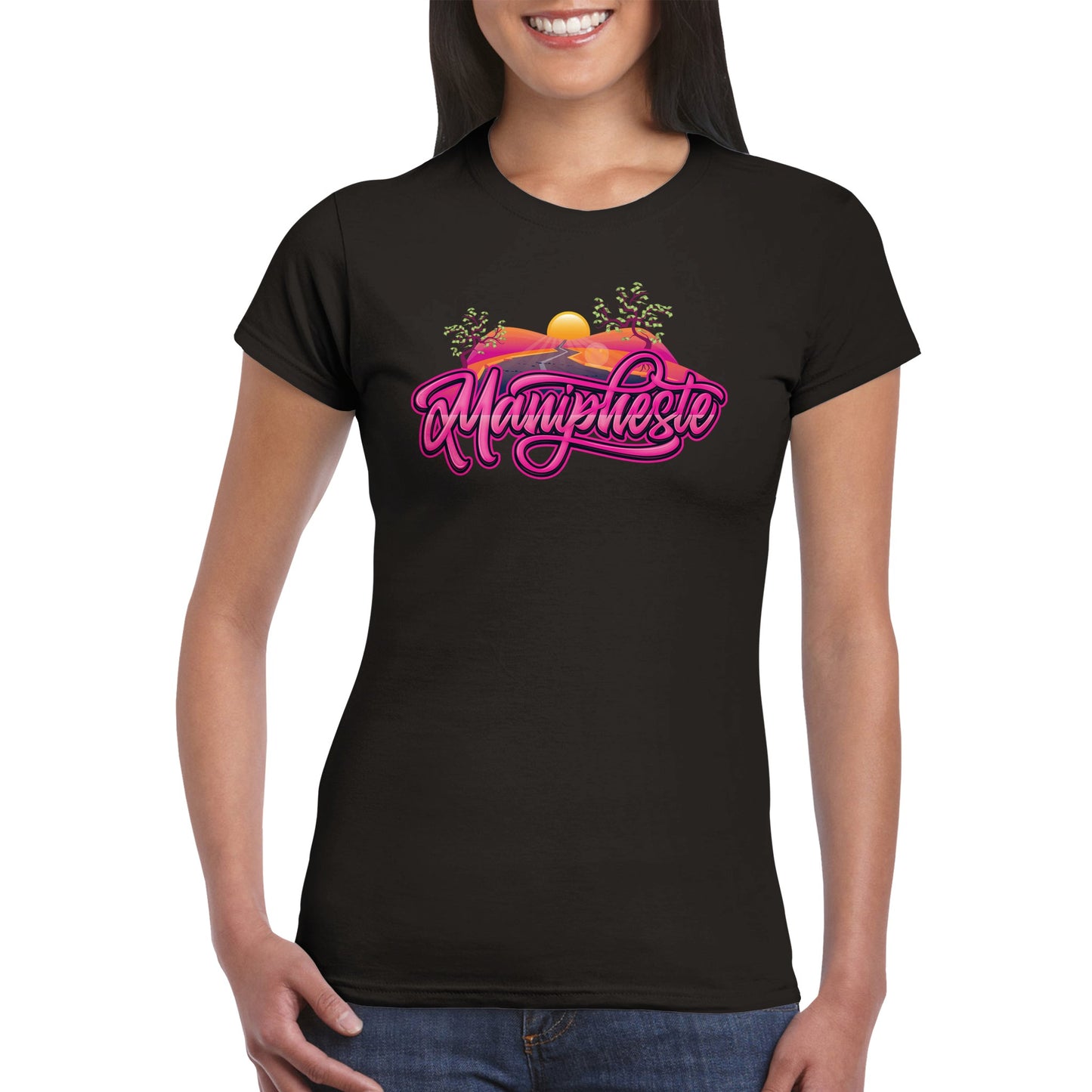 Manipheste Pink Logo T-Shirt (Womens)