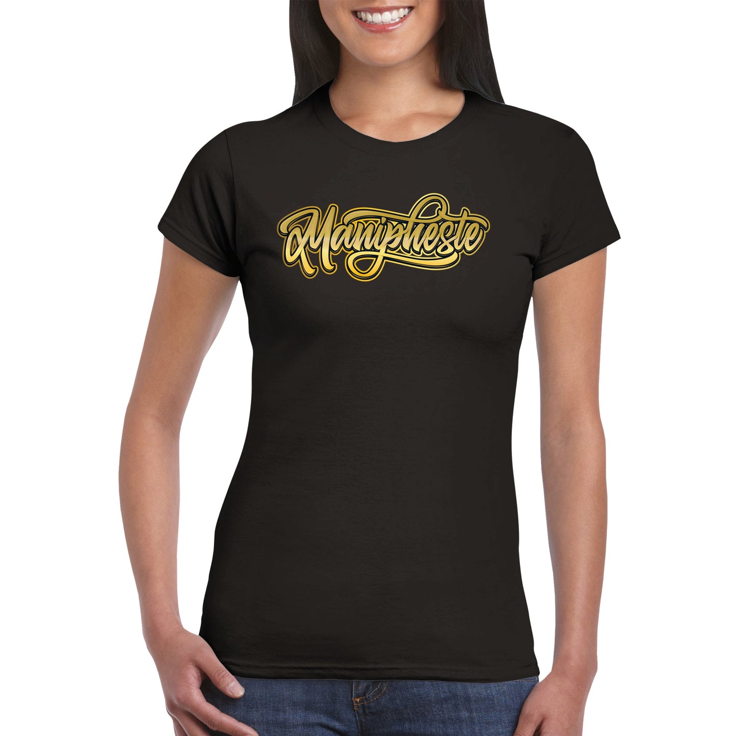 Manipheste Gold Logo T-Shirt (Womens)