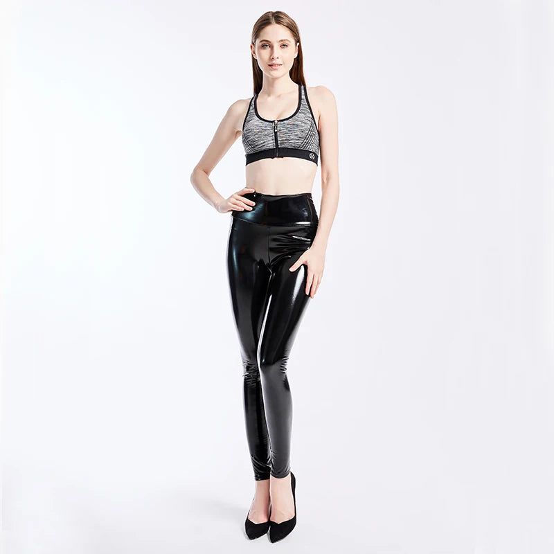 Flashy Faux Leather Shiny Leggings (Womens) Flashy Hip Hop Drip