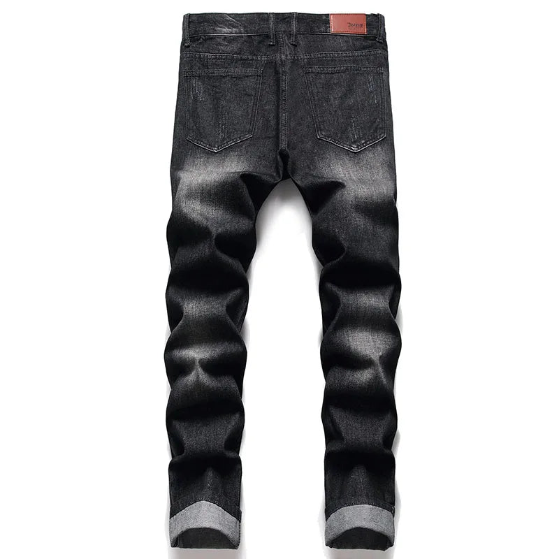 Knight - Black Ripped Faded Premium Jeans (Mens)