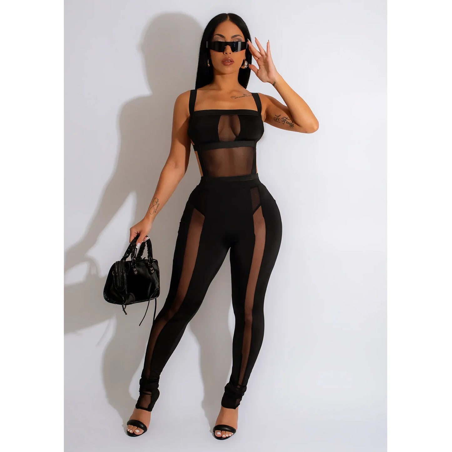 Glare - Black Tight Jumpsuit (Womens)