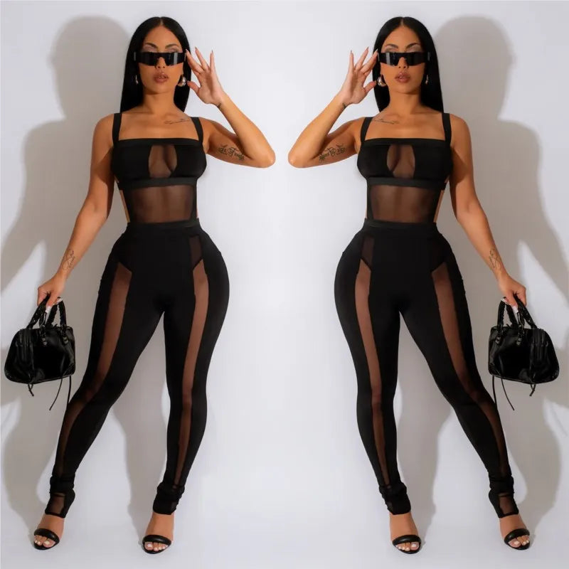 Glare - Black Tight Jumpsuit (Womens)