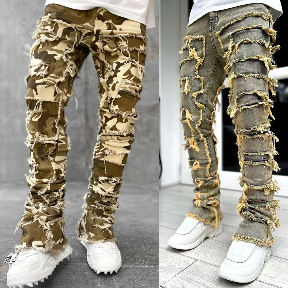 Hang 10 - Stitched And Ripped Premium Jeans (Mens)