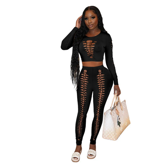 Bubble - Tight Full Length Long Sleeve 2 Piece Outfit (Womens)