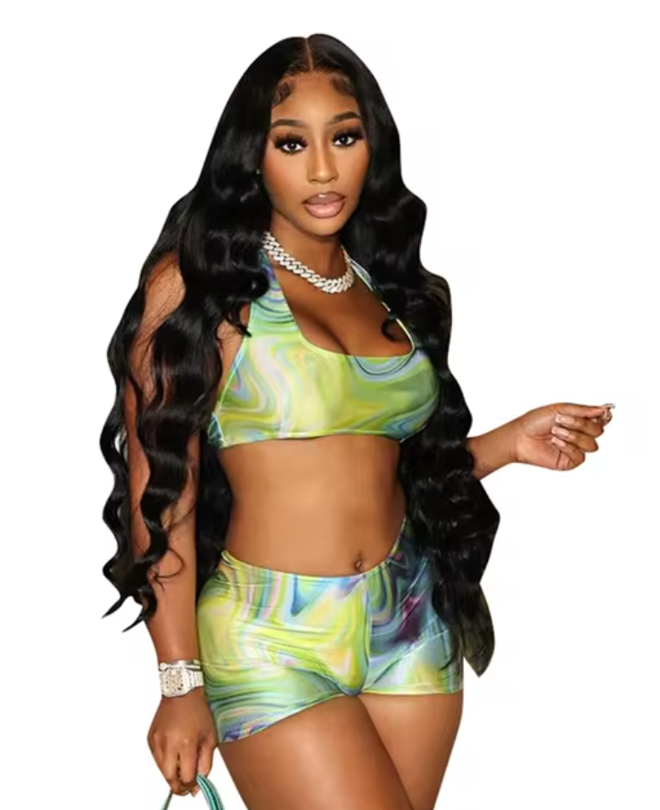 Stand Out - Tight Fitting Tie Dye 2 Piece Set (Womens)