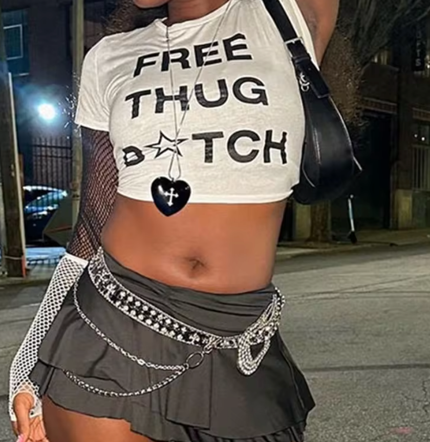 Free Thugga - Crop Top T-Shirt (Female)