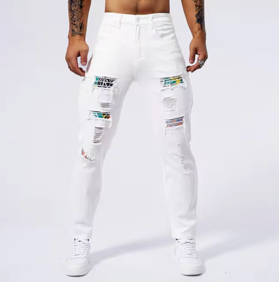 Blanco - White Ripped Skinny Premium Jeans (Mens)