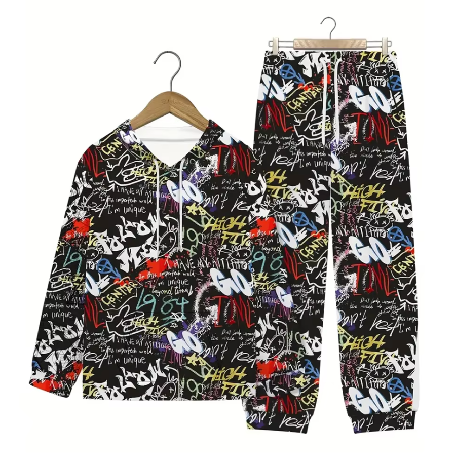 Graphitti -  Elevated Streetwear Oversized Hoodie And Sweatpants Set (Unisex)