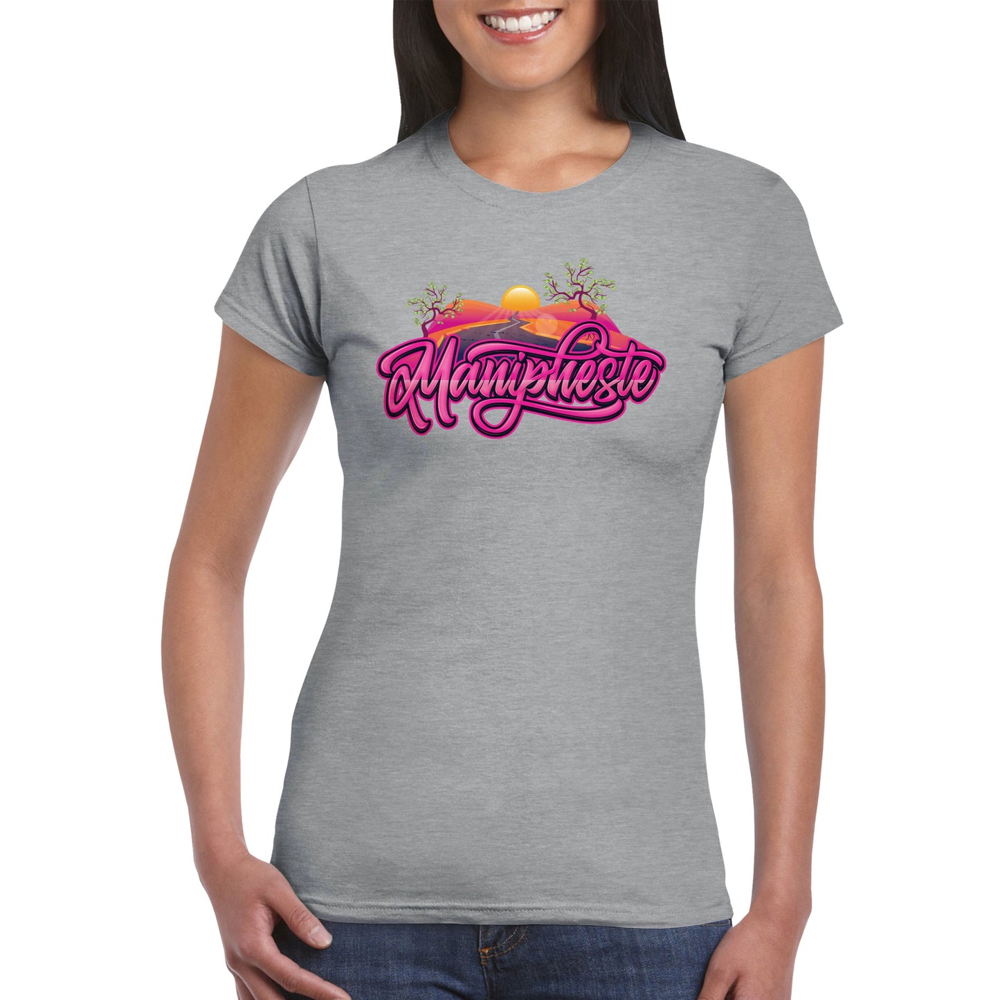 Manipheste Pink Logo T-Shirt (Womens)