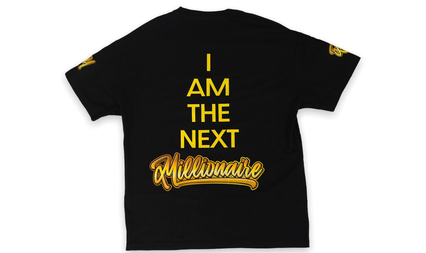 The Next Millionaire - Black Manipheste T-Shirt (Unisex)