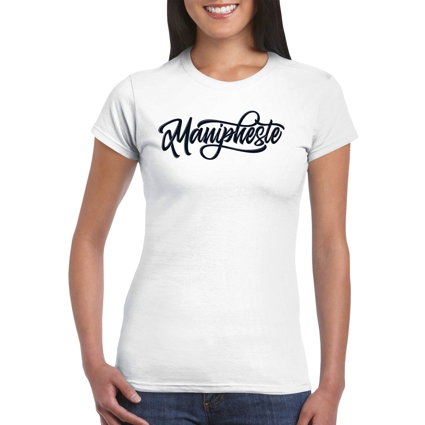 Manipheste Black Logo T-Shirt (Womens) - Manipheste