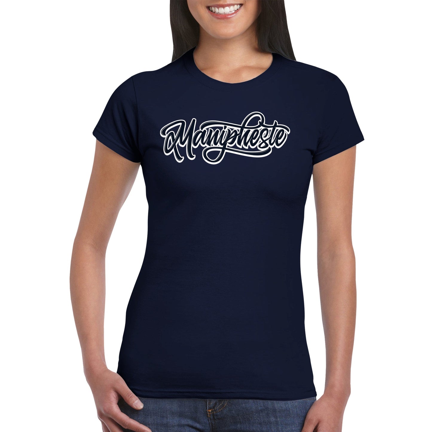 Manipheste Black Logo T-Shirt (Womens) - Manipheste