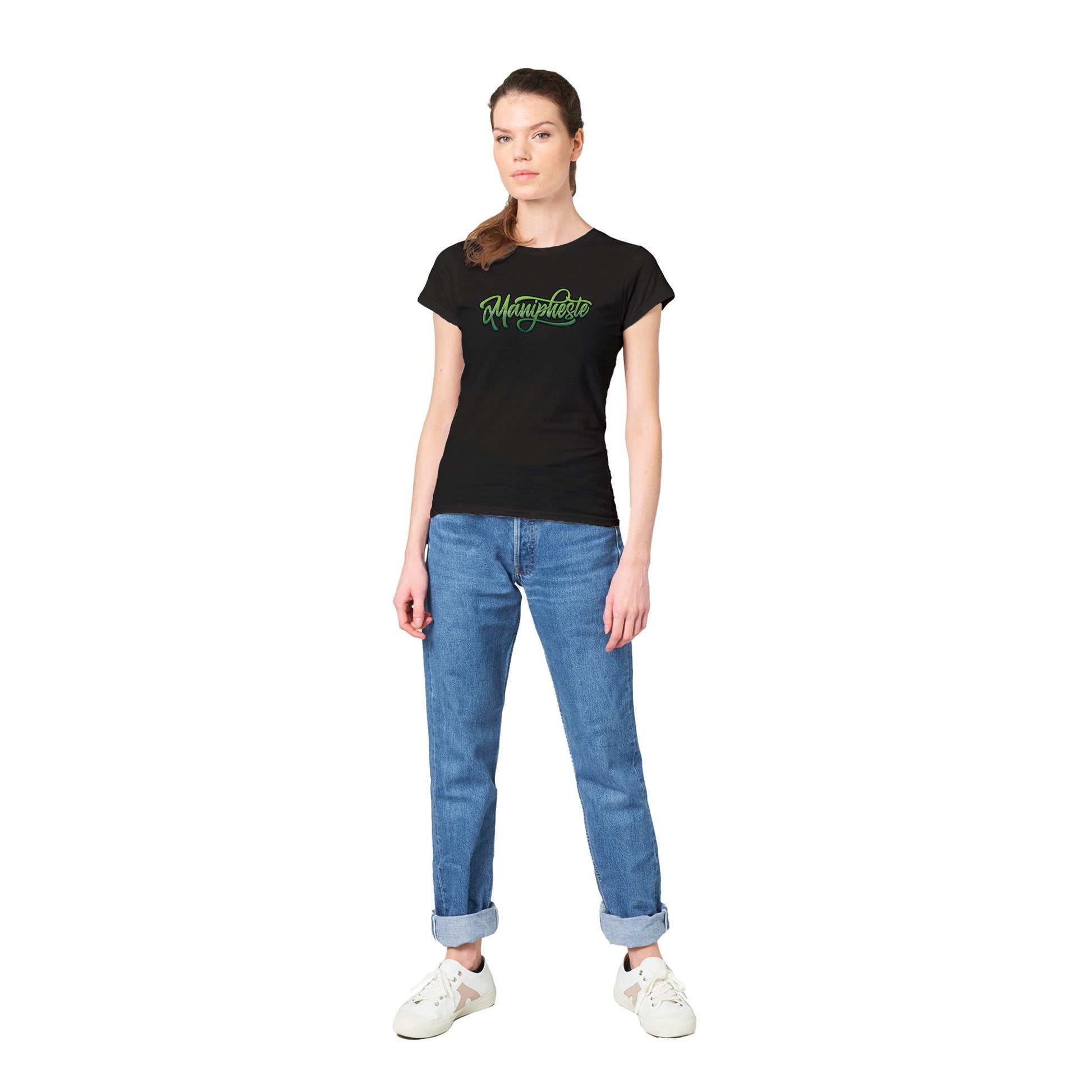 Manipheste Green Logo T-Shirt (Womens) - Manipheste