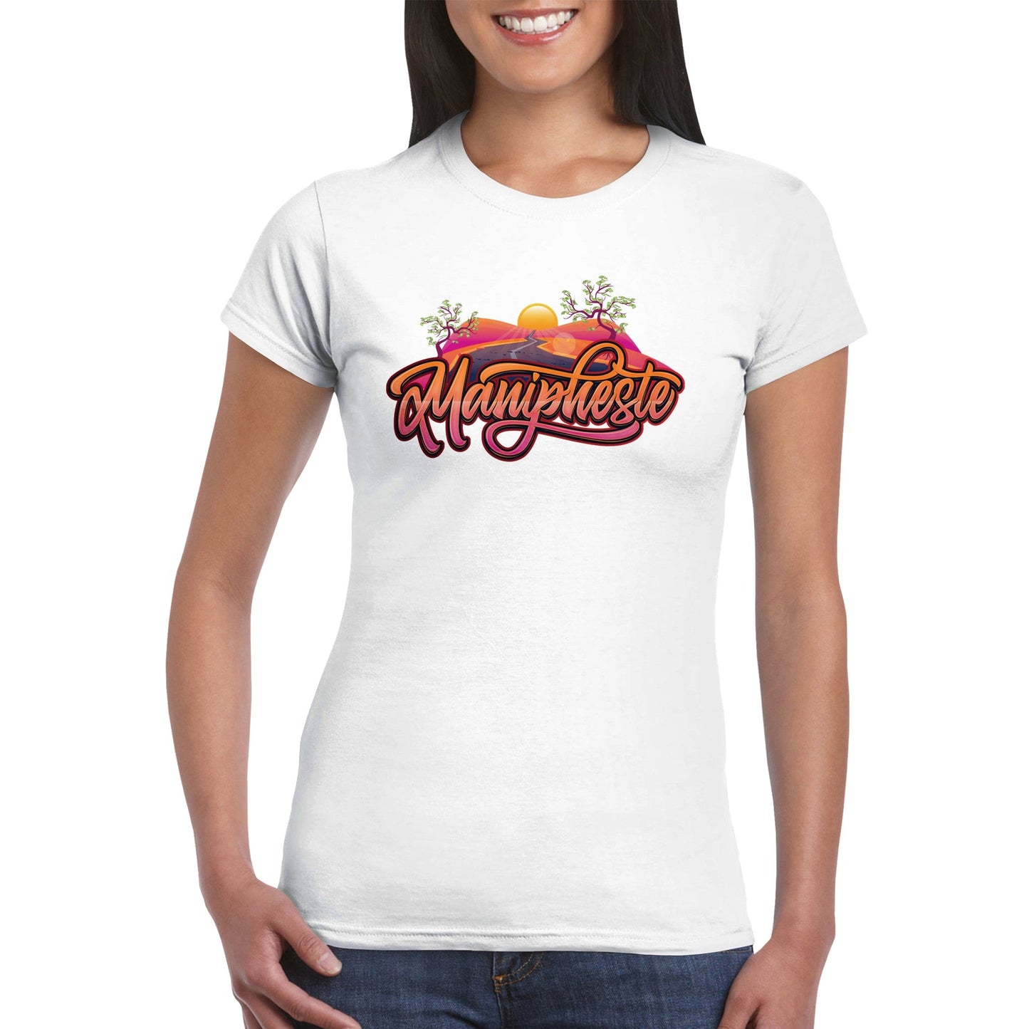 Manipheste Orange Logo T-Shirt (Womens) - Manipheste