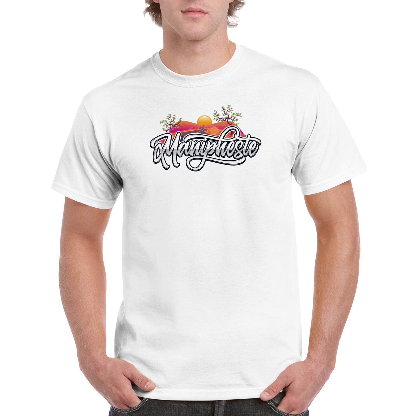 Manipheste White Logo T-Shirt (Mens) - Manipheste